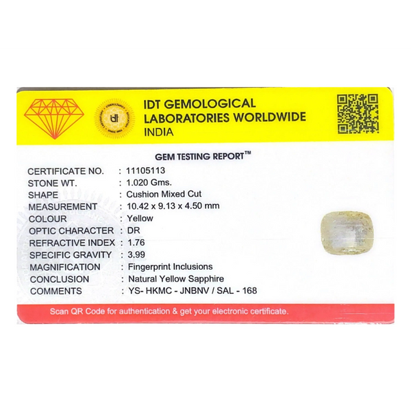 Yellow Sapphire - 5.1 Carat
