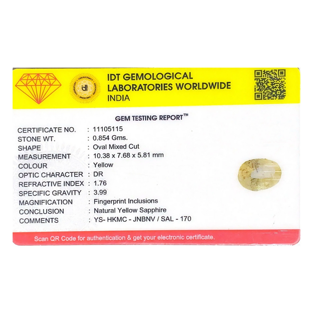 Yellow Sapphire - 4.27 Carat