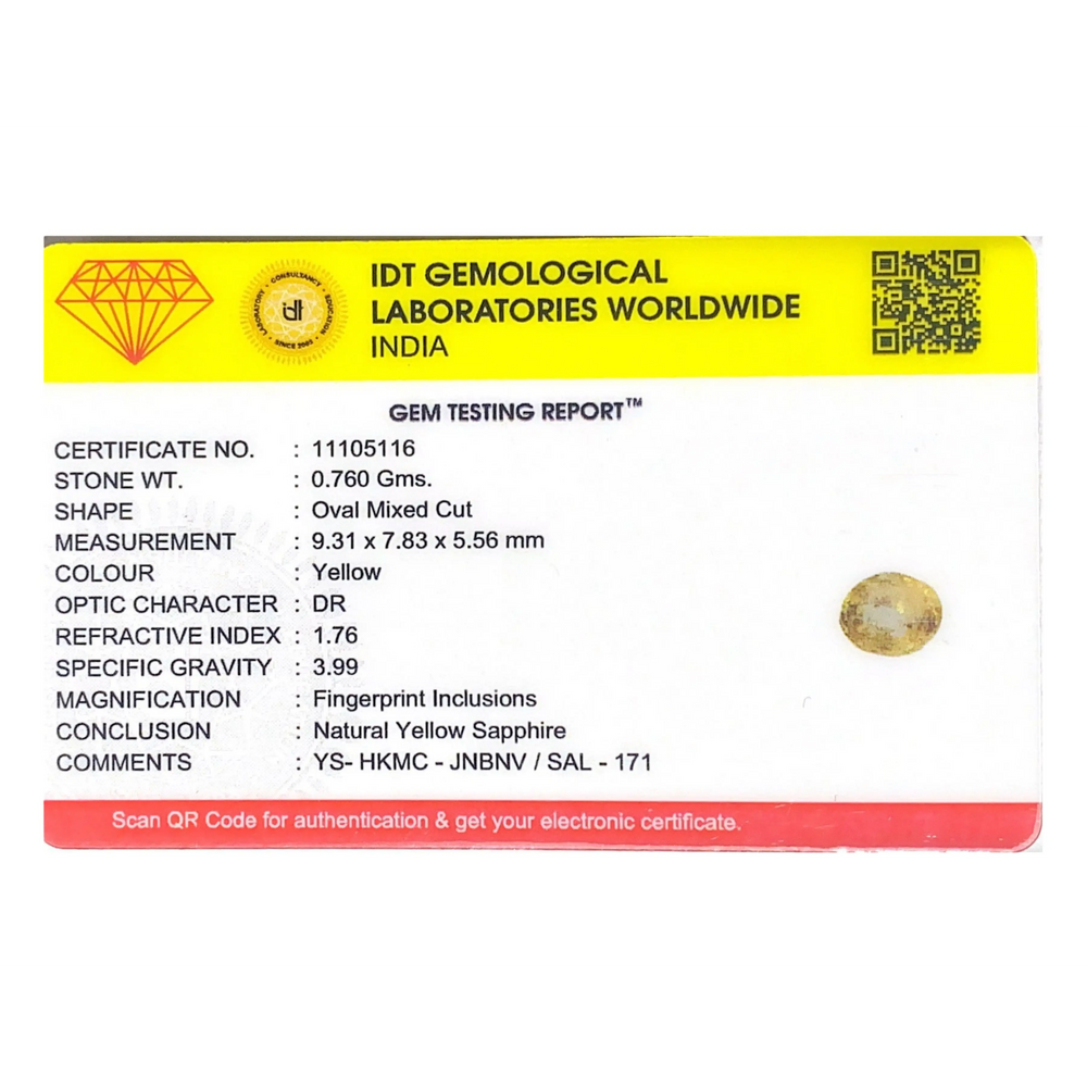 Yellow Sapphire - 3.8 Carat