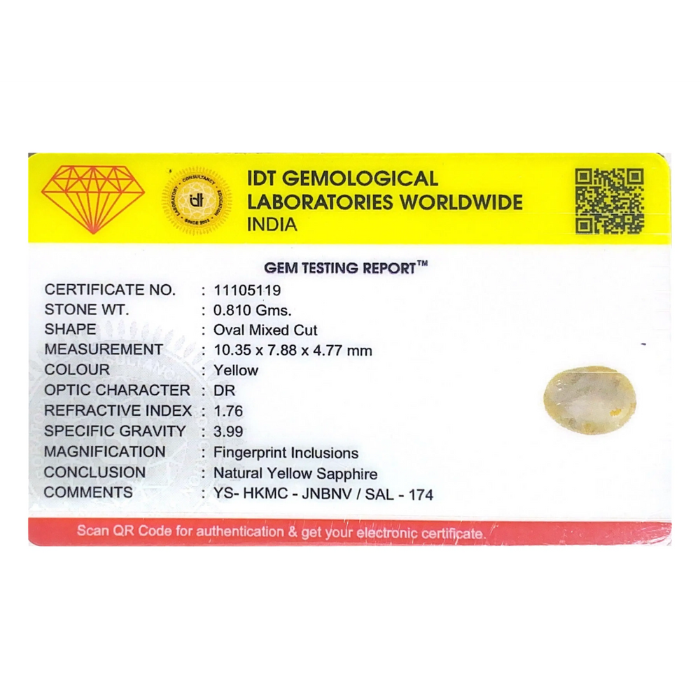 Yellow Sapphire - 4.05 Carat