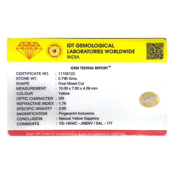 Yellow Sapphire - 3.98 Carat