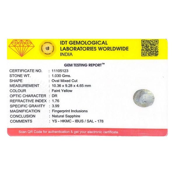 Yellow Sapphire - 5.15 Carat