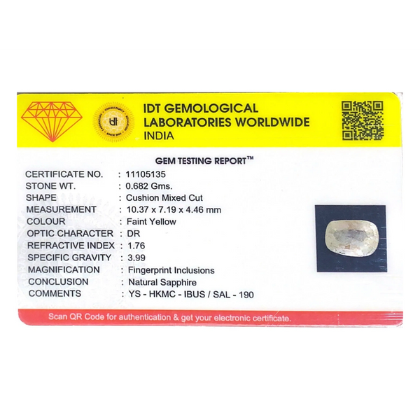 Yellow Sapphire - 3.41 Carat