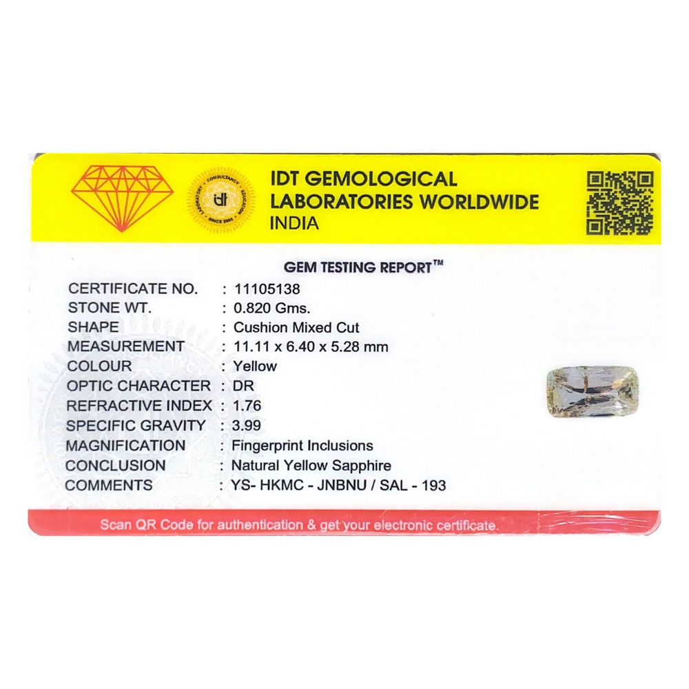 Yellow Sapphire - 4.1 Carat