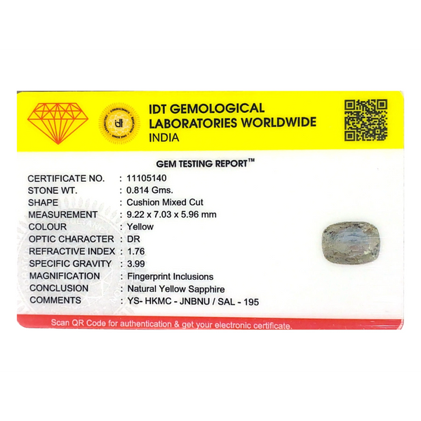 Yellow Sapphire - 4.07 Carat