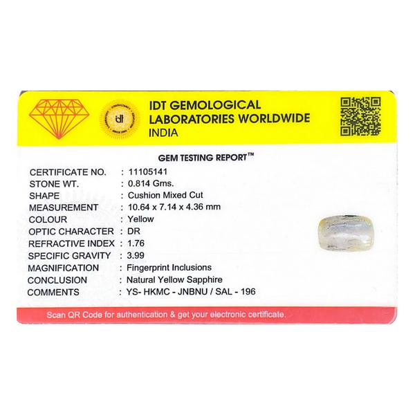 Yellow Sapphire - 4.07 Carat