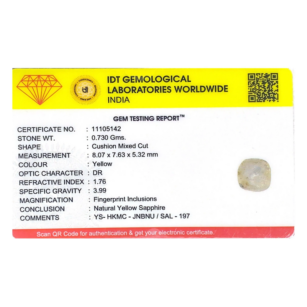 Yellow Sapphire - 3.65 Carat