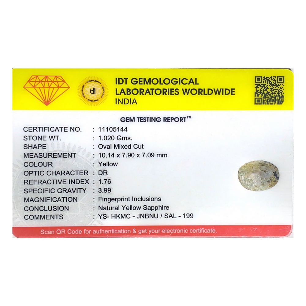 Yellow Sapphire - 5.1 Carat