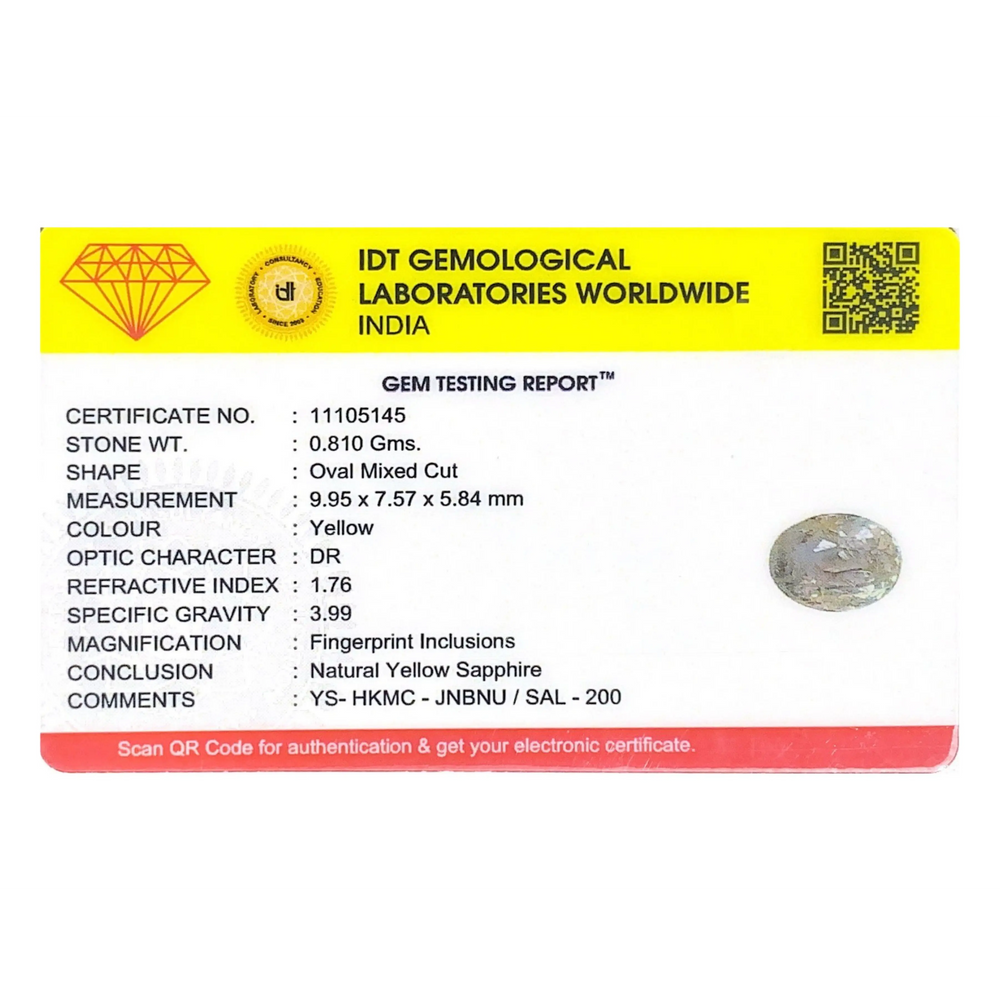 Yellow Sapphire - 4.05 Carat