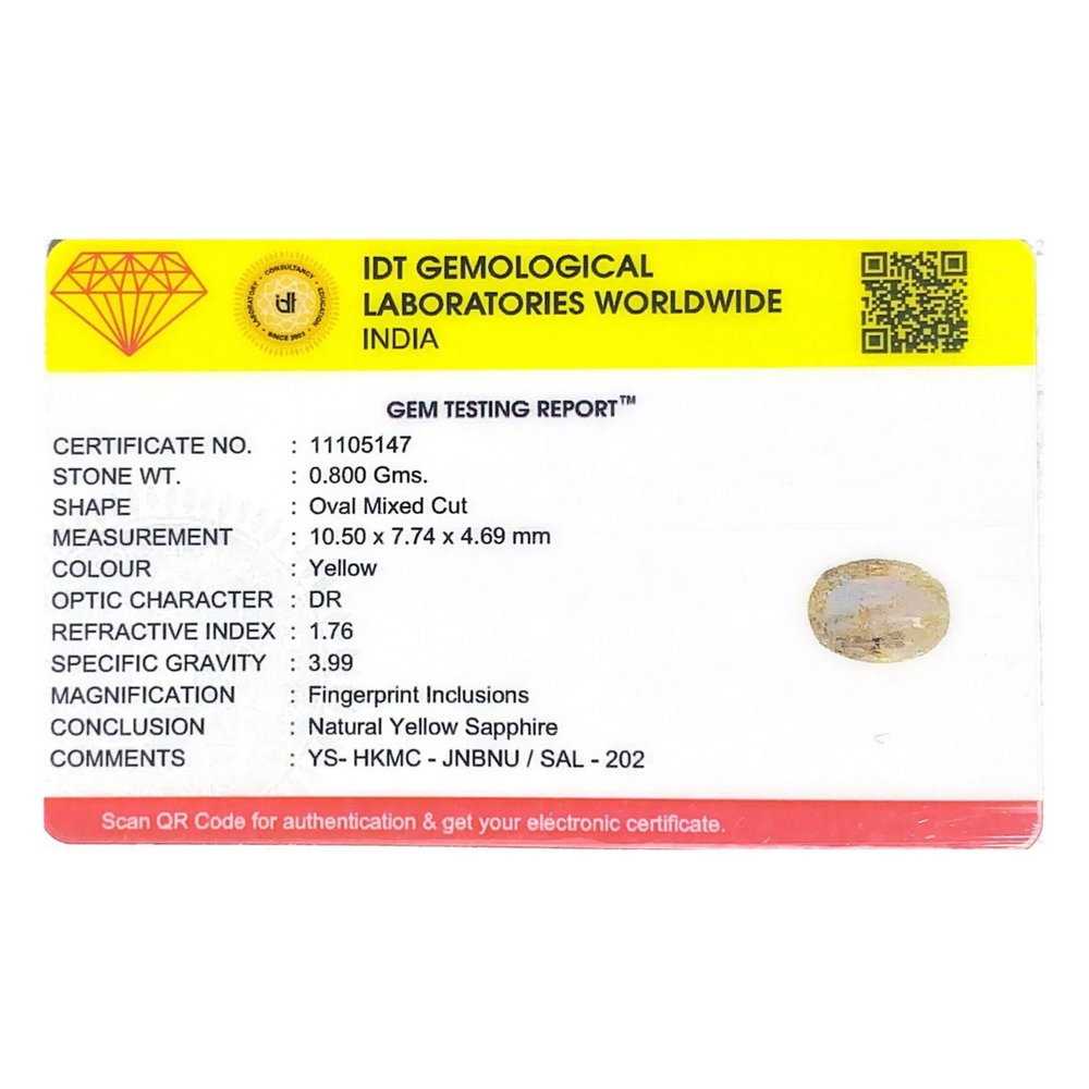 Yellow Sapphire - 4.01 Carat
