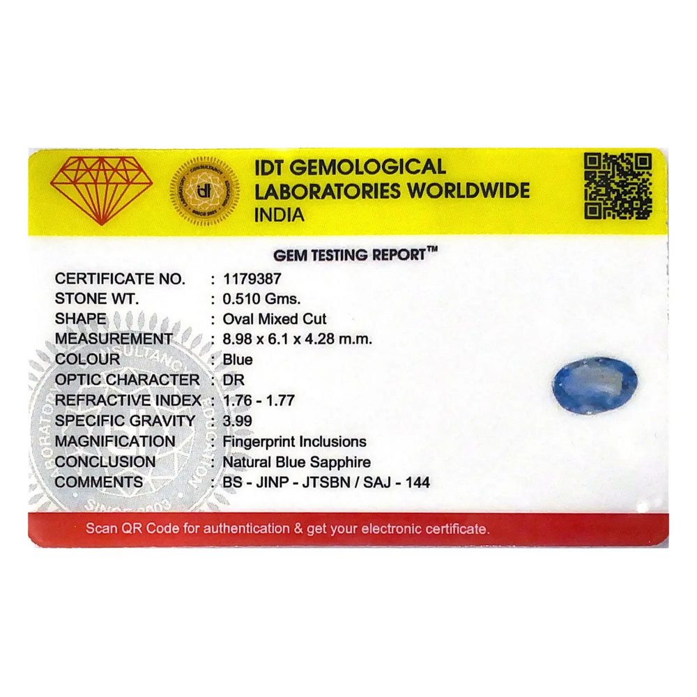 Blue Sapphire - 2.55 Carat - Pramogh