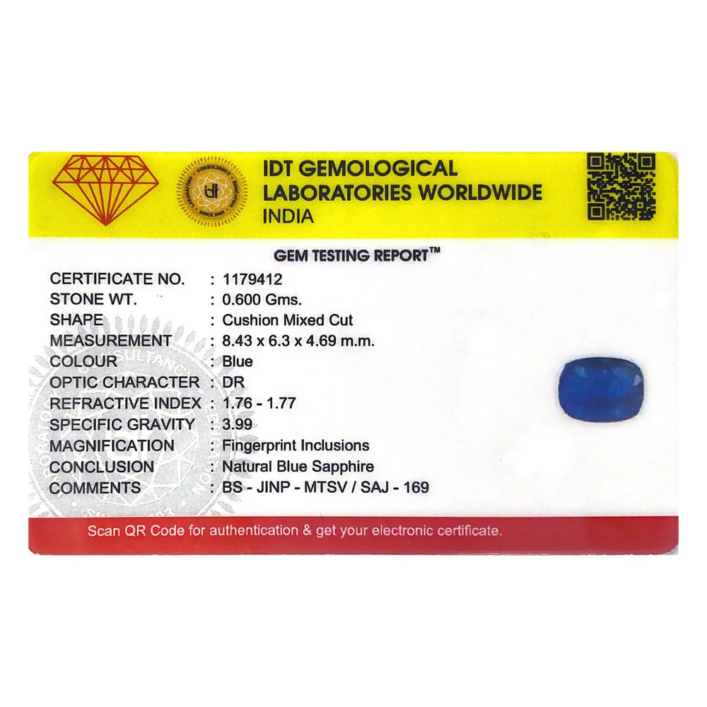 Blue Sapphire - 3 Carat - Pramogh