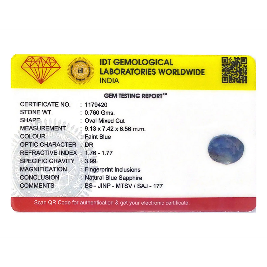 Blue Sapphire - 3.8 Carat