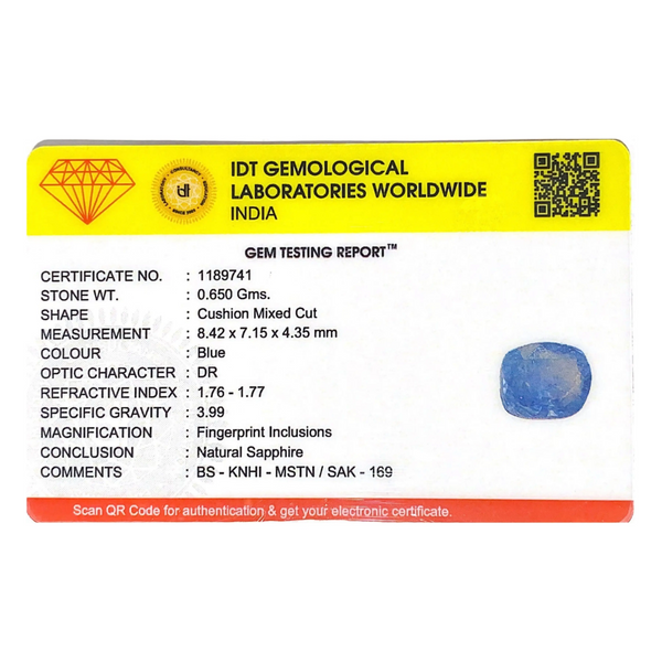 Blue Sapphire - 3.25 Carat