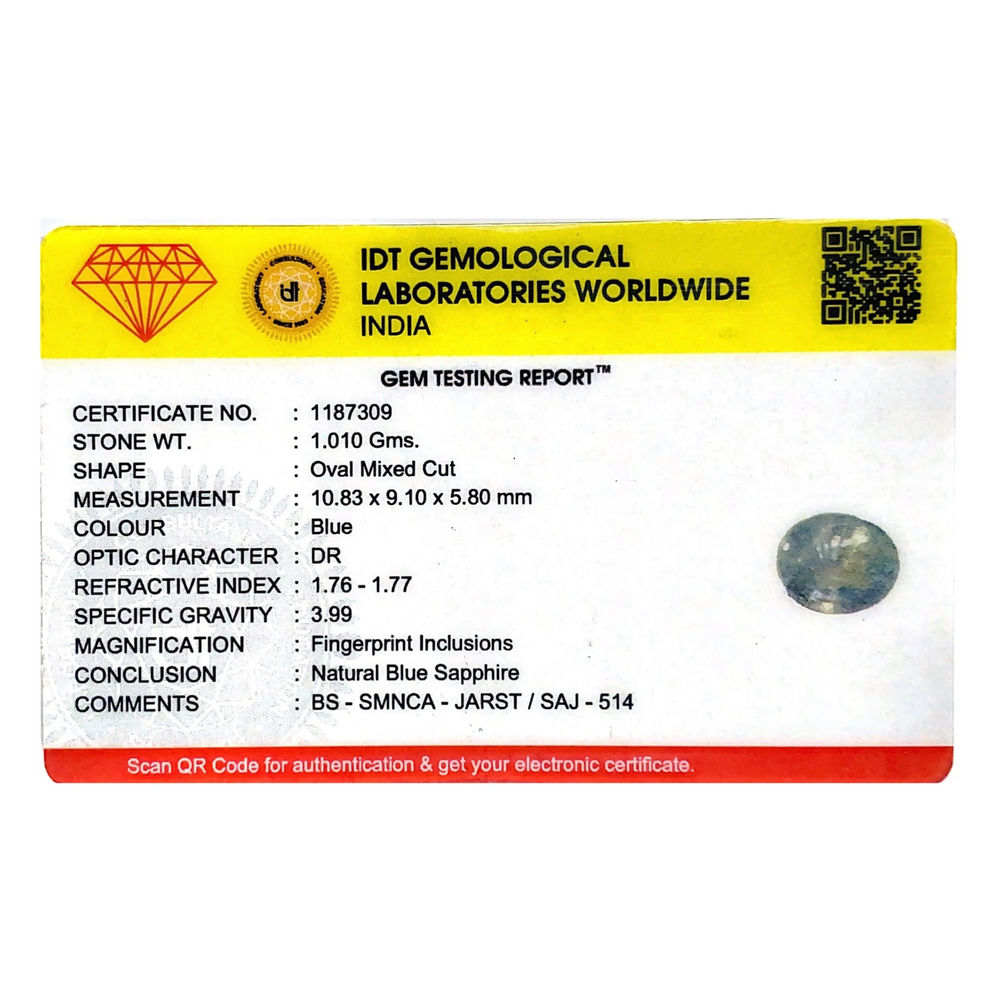 Blue Sapphire - 5.05 Carat - Pramogh