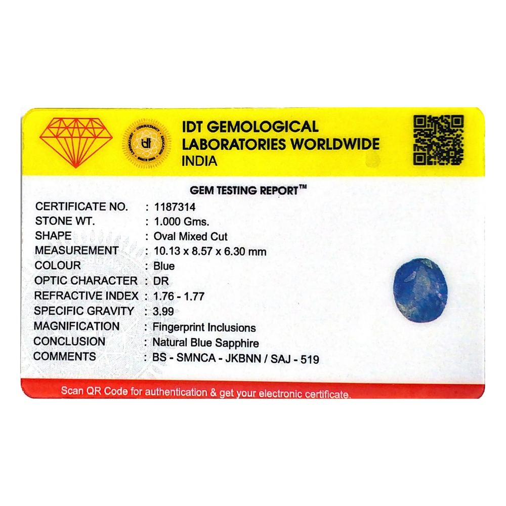 Blue Sapphire - 5 Carat - Pramogh