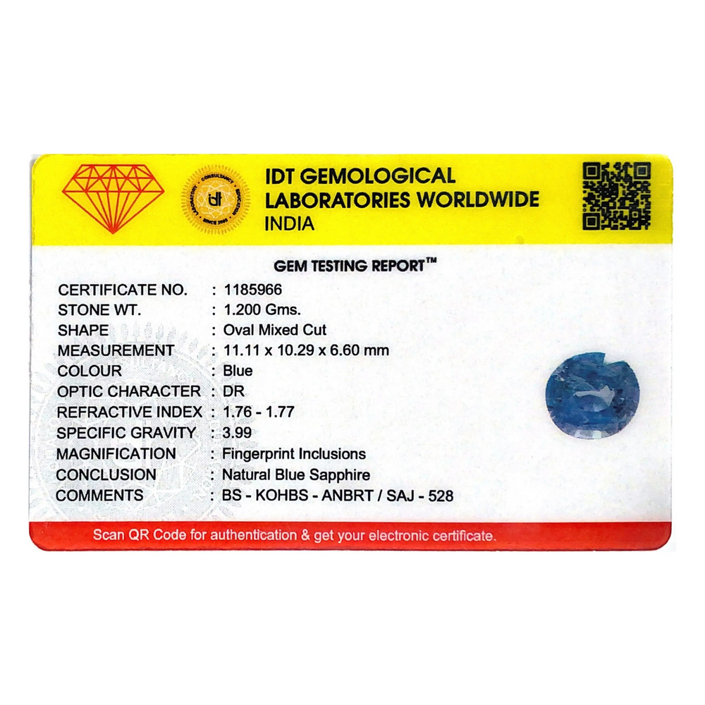 Blue Sapphire - 6 Carat - Pramogh