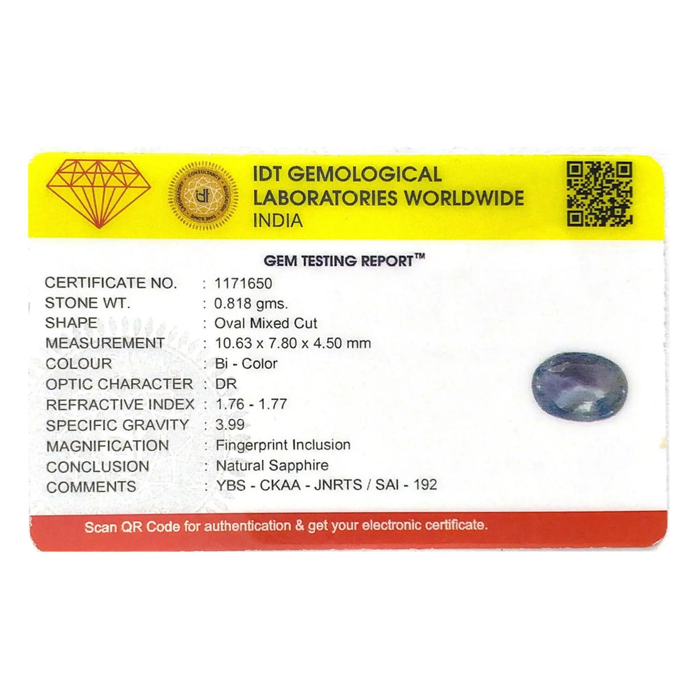Bi-Color Sapphire (Pitambari) - 4.09 Carat - Pramogh
