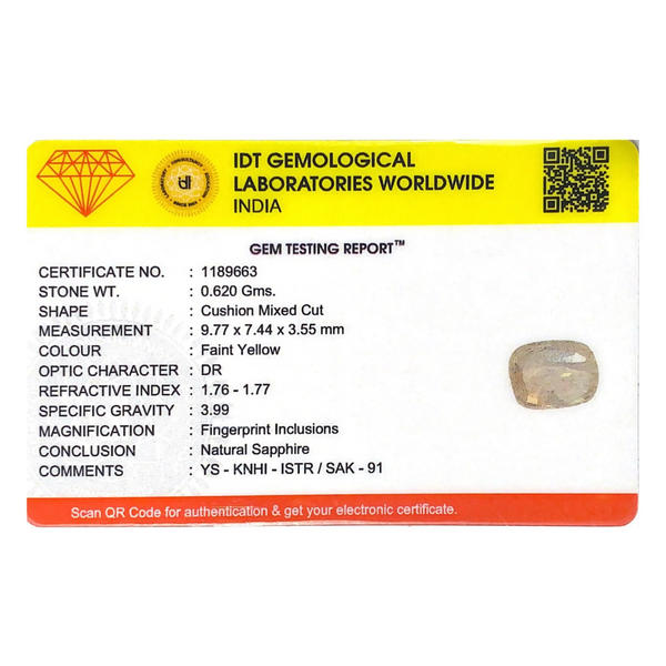 Yellow Sapphire - 3.1 Carat