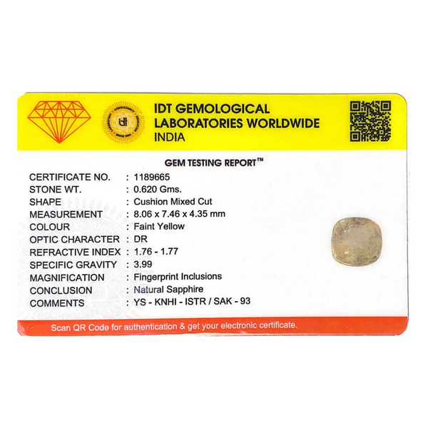 Yellow Sapphire - 3.1 Carat