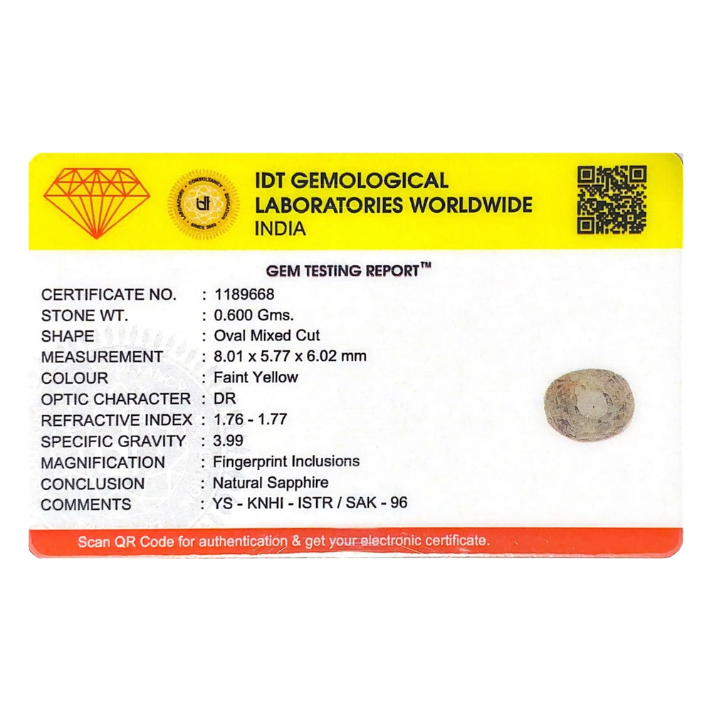 Yellow Sapphire - 3 Carat