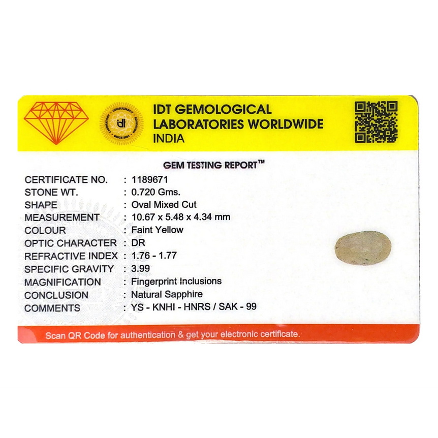 Yellow Sapphire - 3.6 Carat