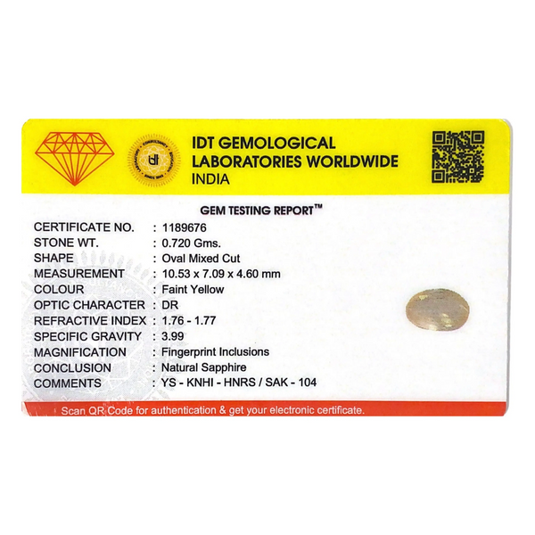Yellow Sapphire - 3.6 Carat