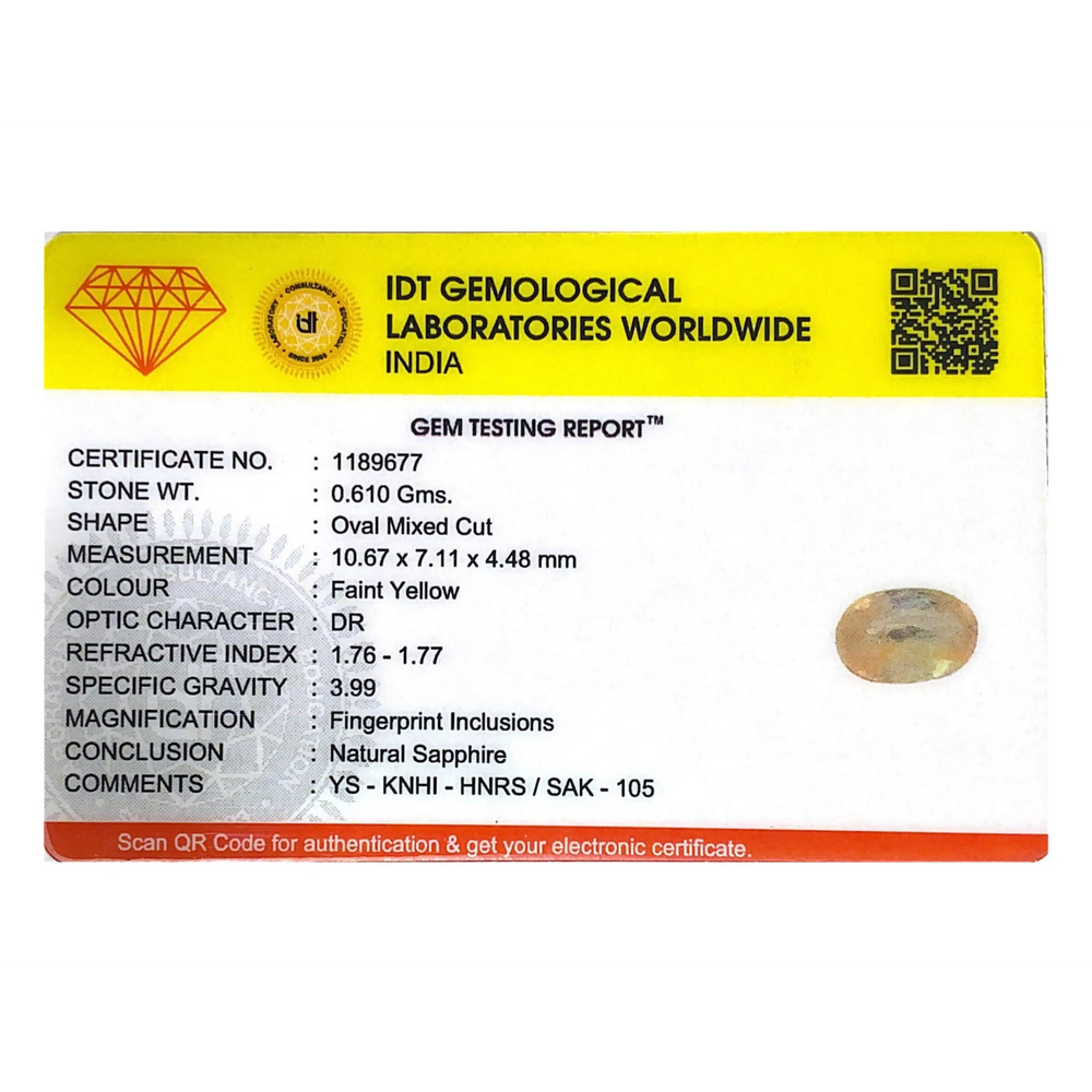 Yellow Sapphire - 3.05 Carat