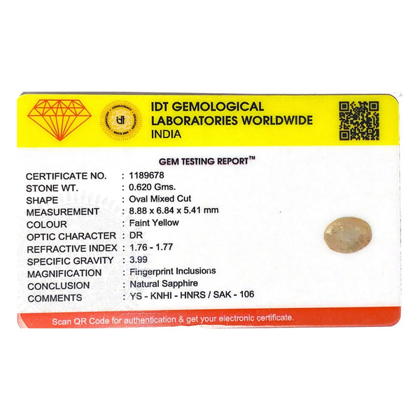 Yellow Sapphire - 3.1 Carat