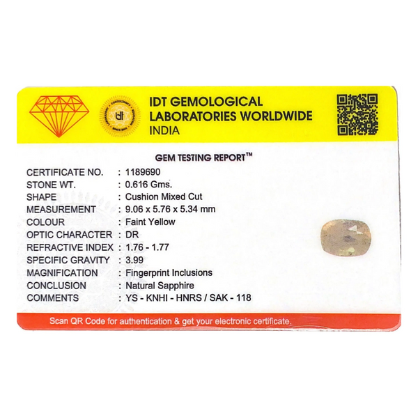 Yellow Sapphire - 3.08 Carat