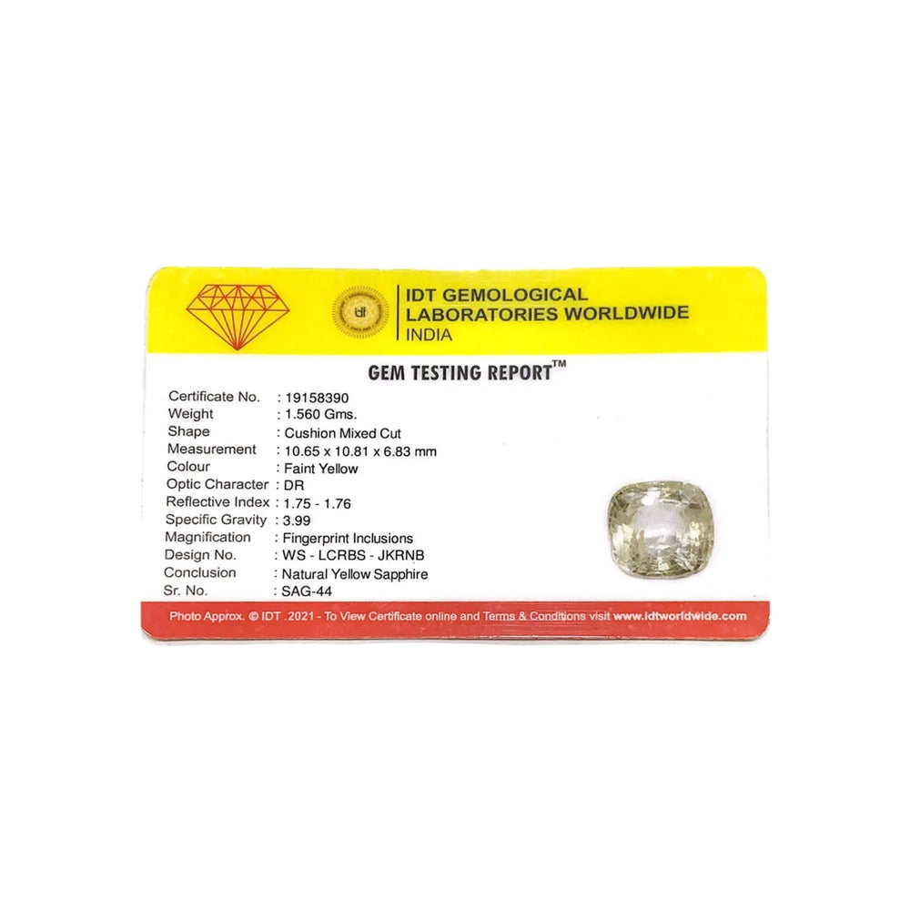 Yellow Sapphire - 7.8 Carat - Pramogh