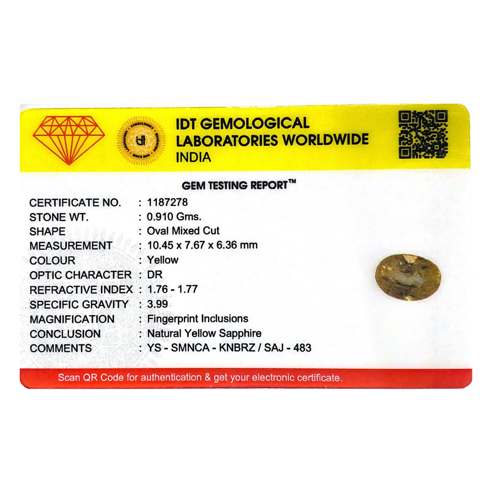 Yellow Sapphire - 4.55 Carat - Pramogh