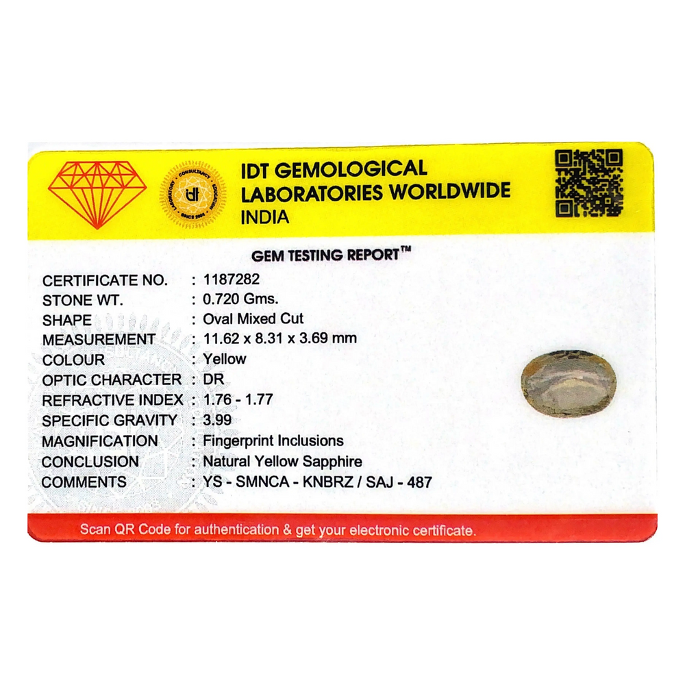 Yellow Sapphire - 3.6 Carat - Pramogh
