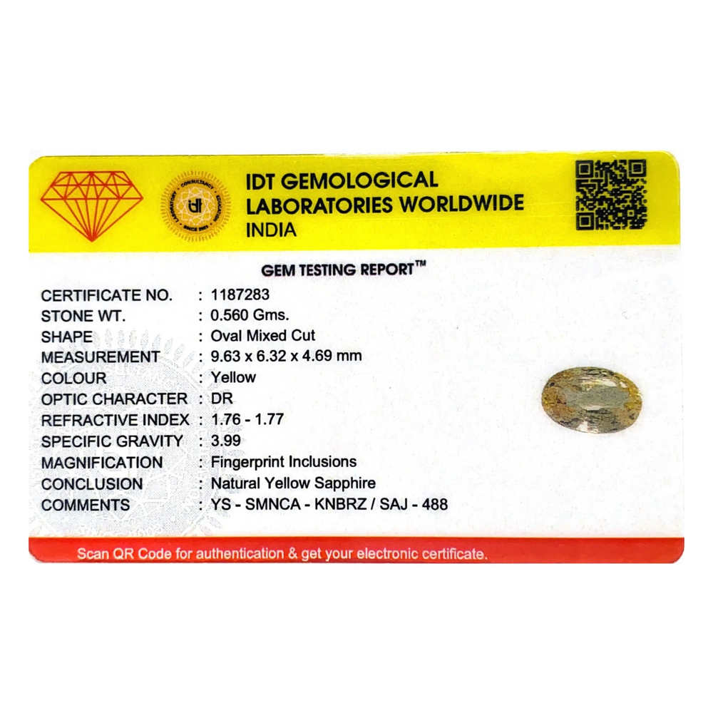 Yellow Sapphire - 2.8 Carat - Pramogh