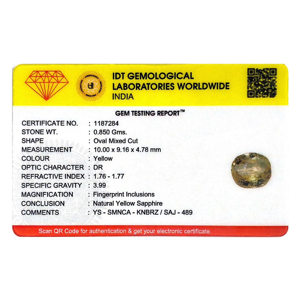 Yellow Sapphire - 4.25 Carat - Pramogh