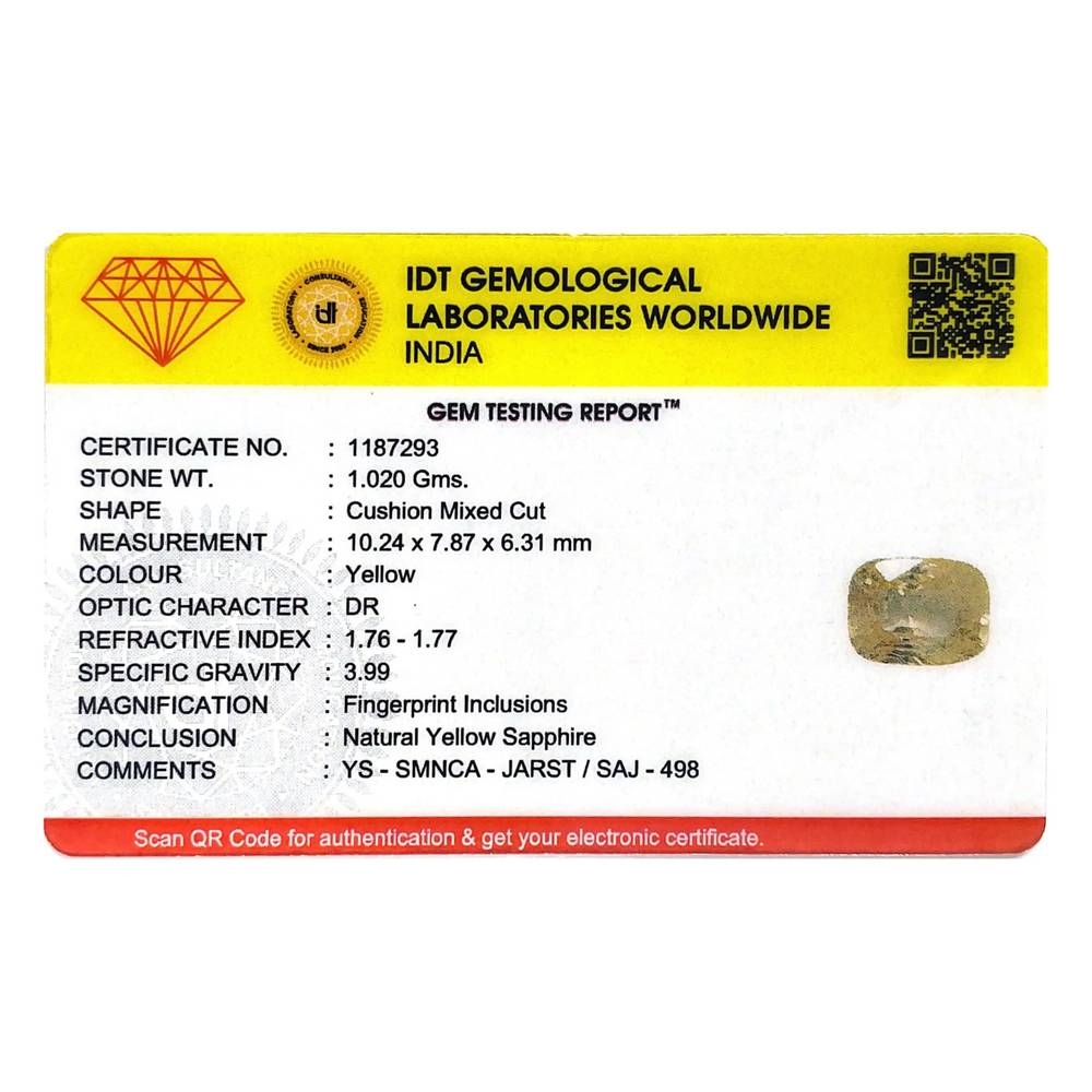 Yellow Sapphire - 5.1 Carat - Pramogh