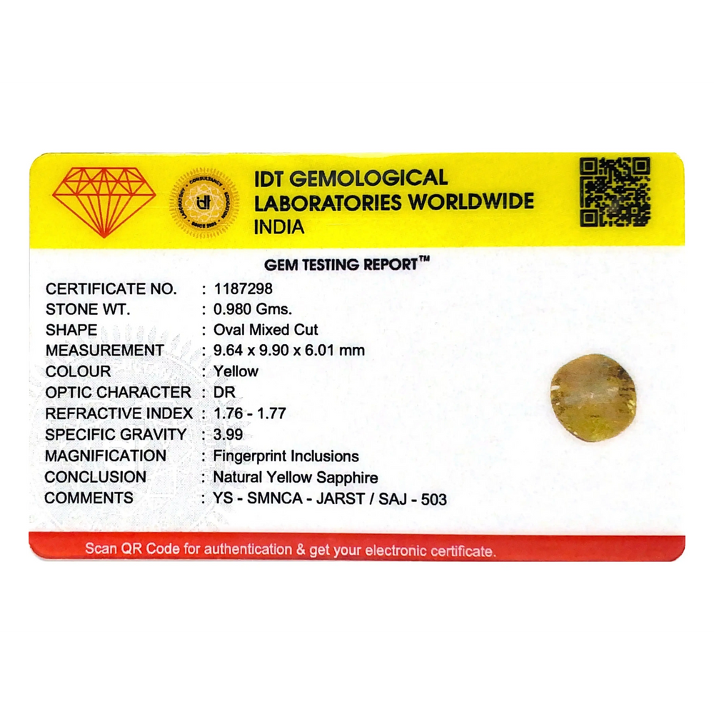 Yellow Sapphire - 4.9 Carat - Pramogh