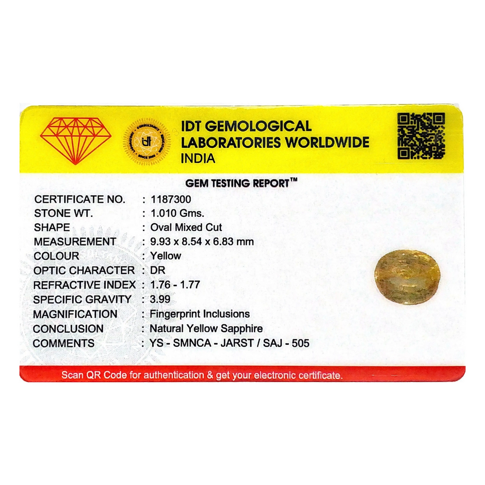 Yellow Sapphire - 5.05 Carat - Pramogh