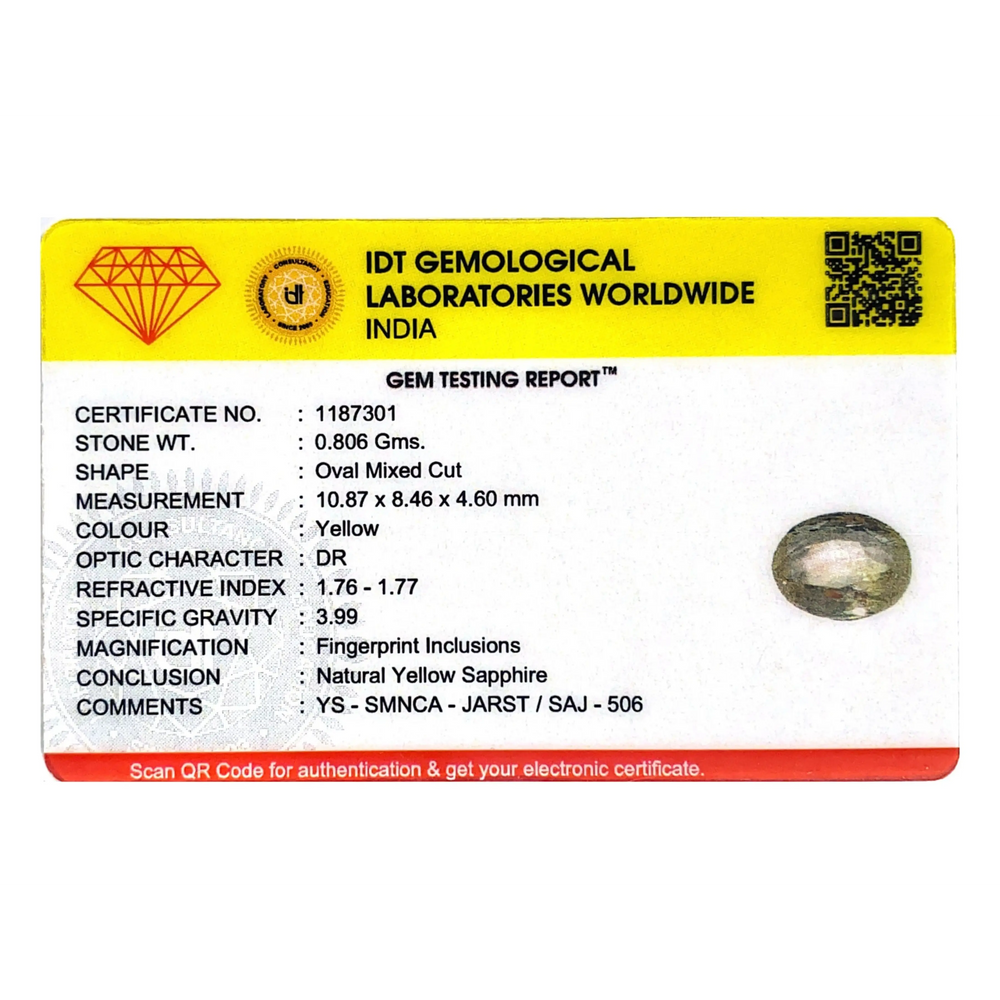 Yellow Sapphire - 4.03 Carat - Pramogh