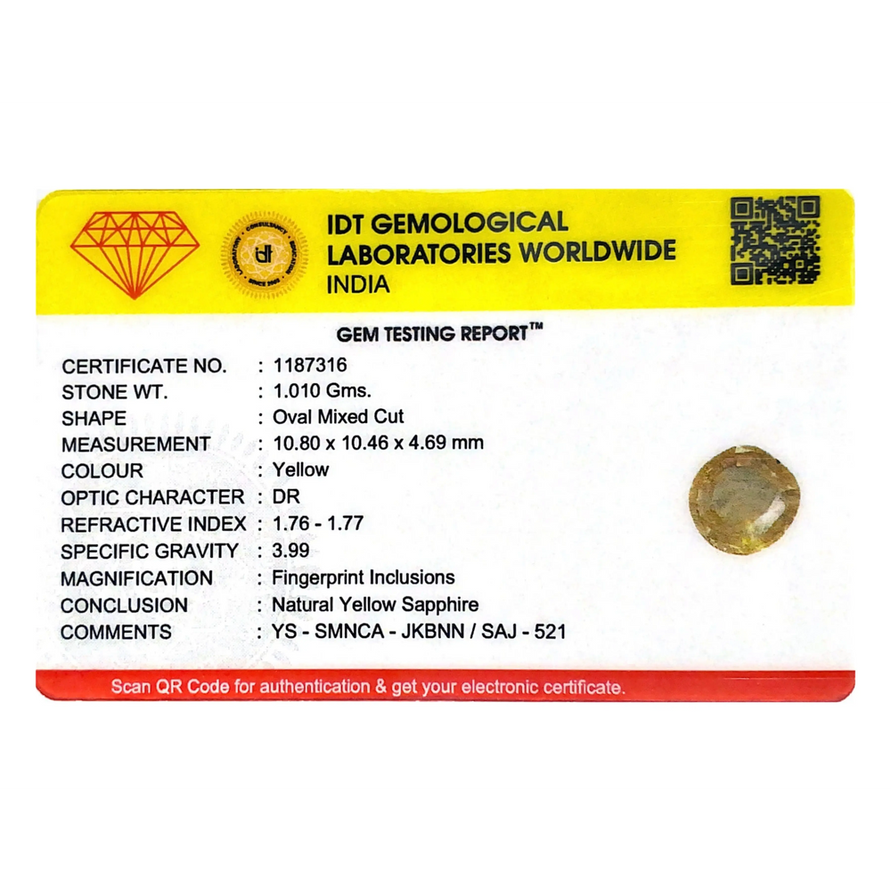 Yellow Sapphire - 5.05 Carat - Pramogh