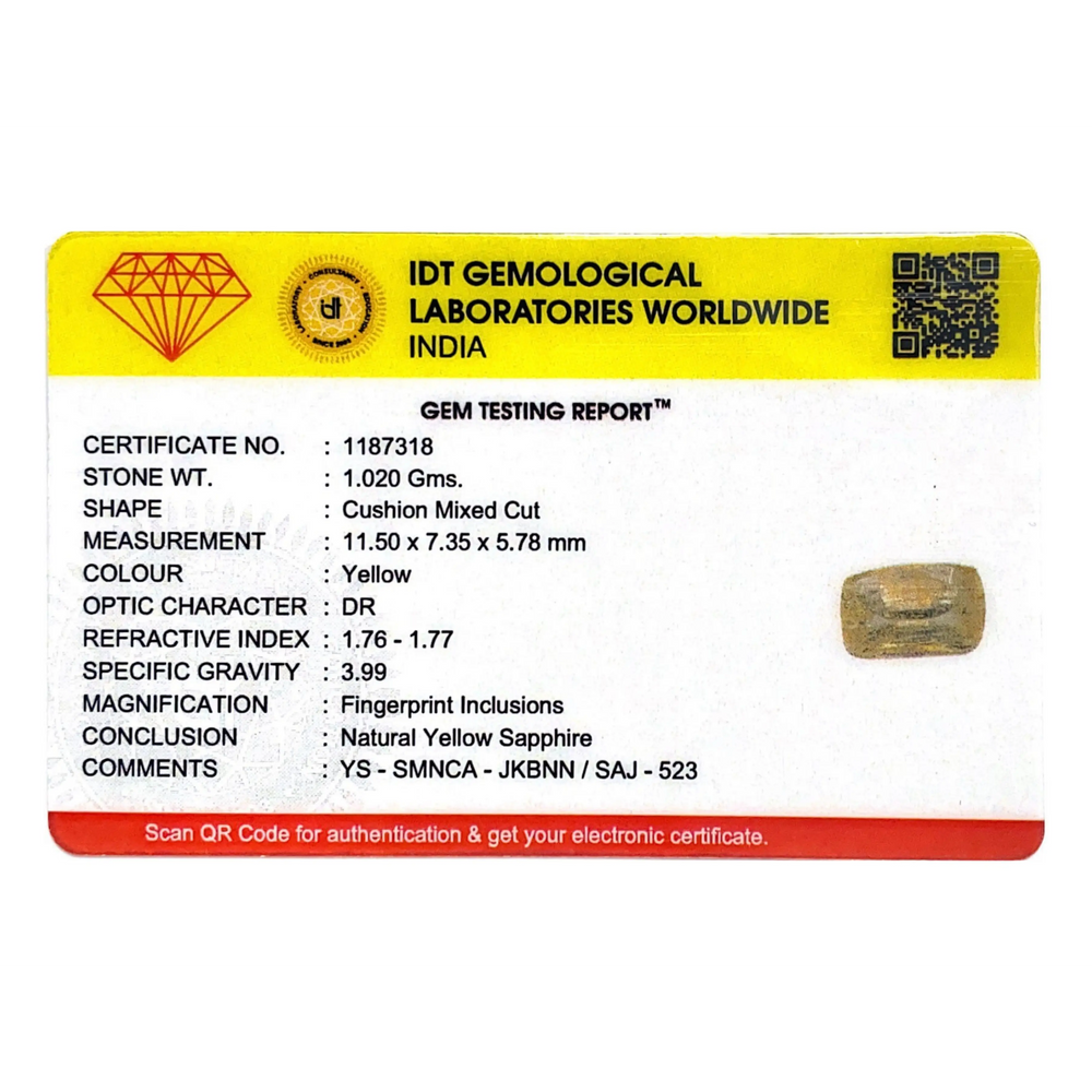 Yellow Sapphire - 5.1 Carat - Pramogh