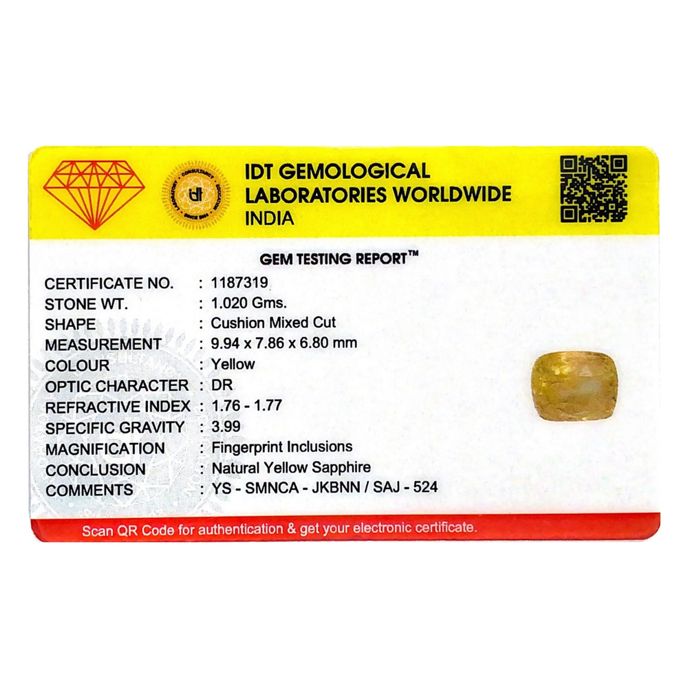 Yellow Sapphire - 5.1 Carat - Pramogh