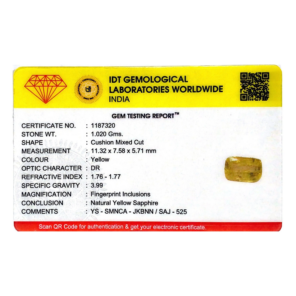 Yellow Sapphire - 5.1 Carat - Pramogh
