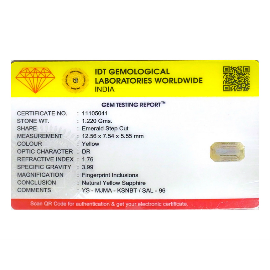 Yellow Sapphire - 6.1 Carat