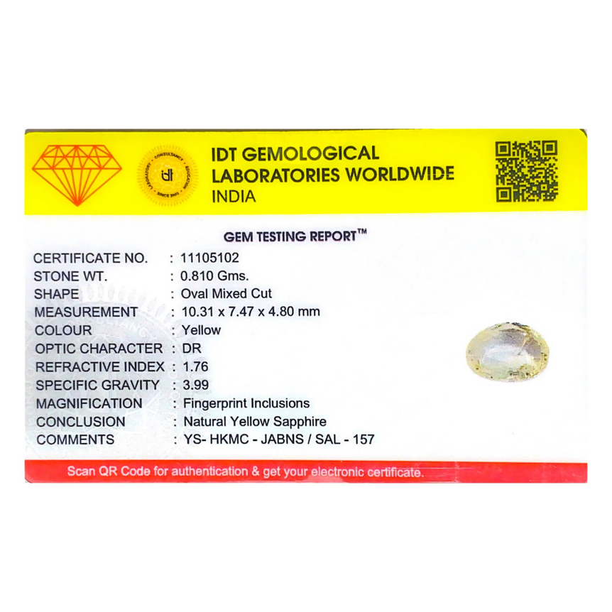 Yellow Sapphire - 4.05 Carat