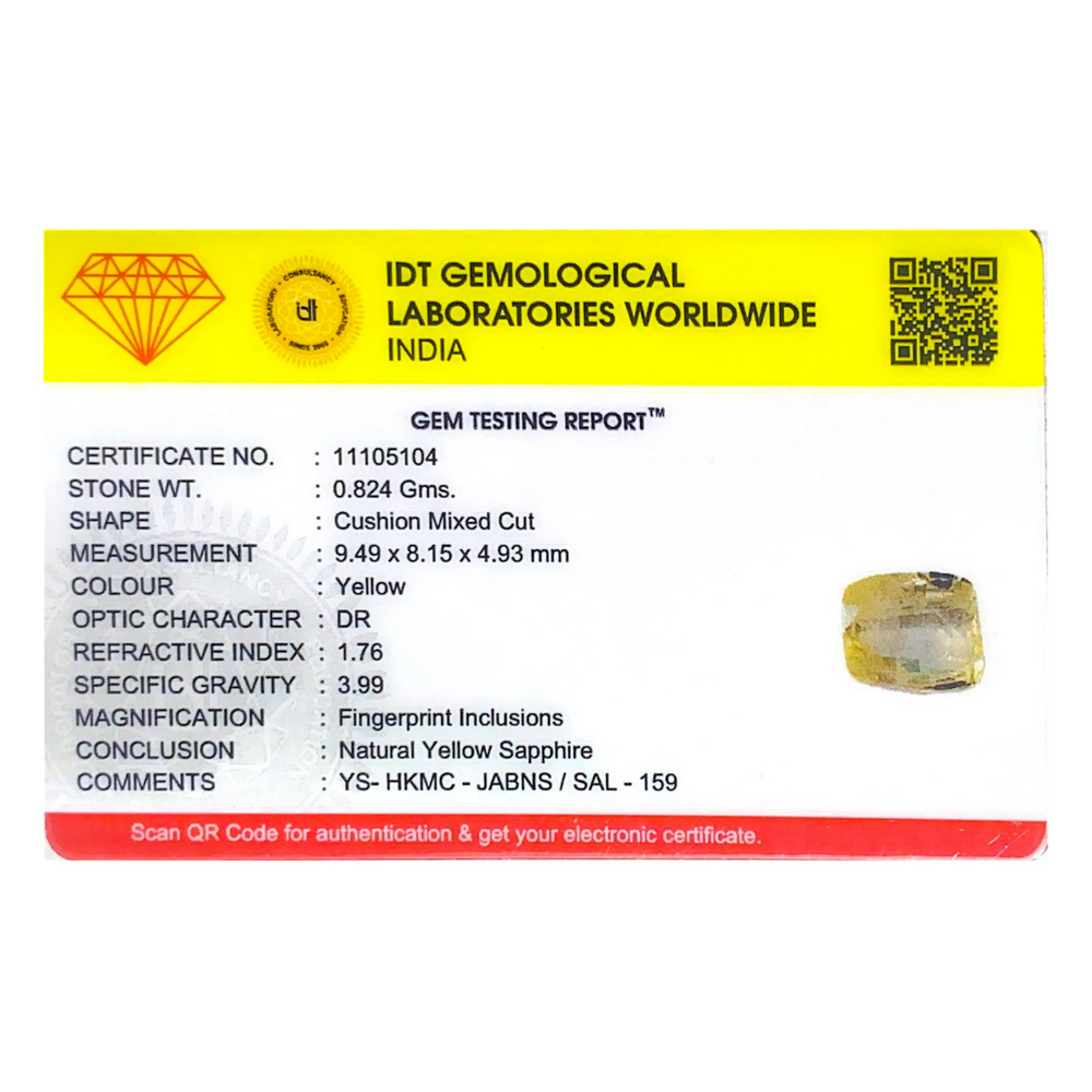 Yellow Sapphire - 4.12 Carat
