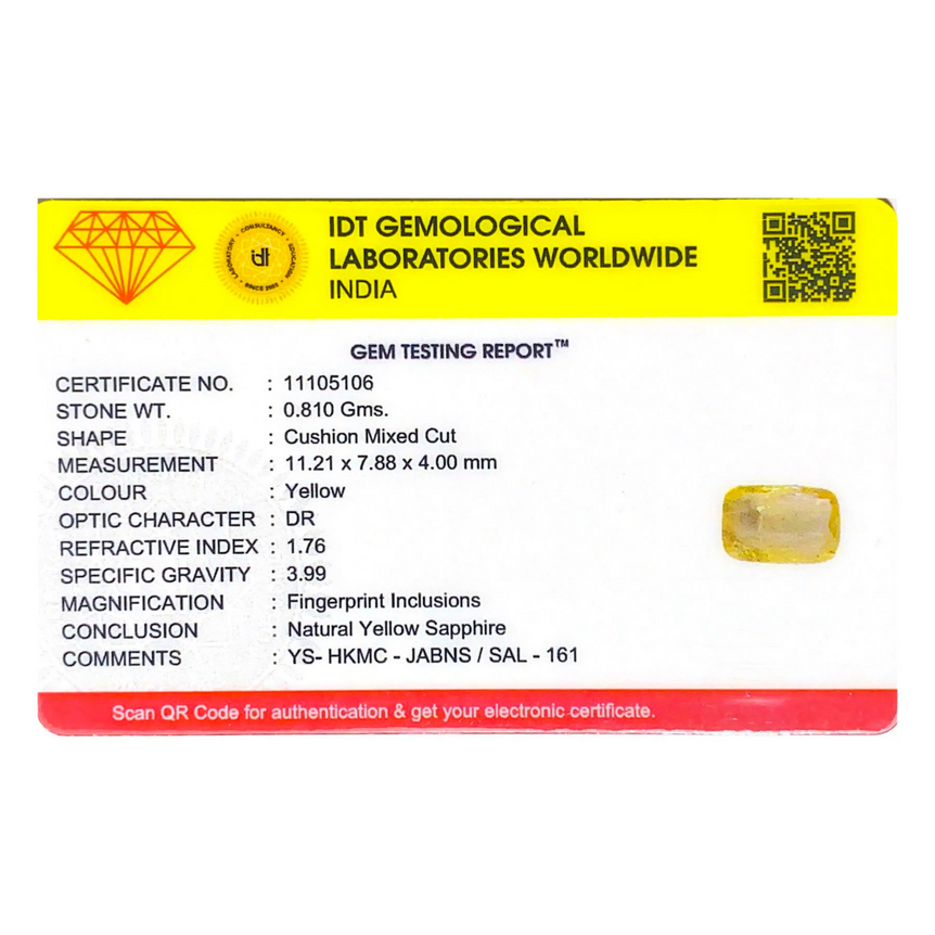 Yellow Sapphire - 4.05 Carat