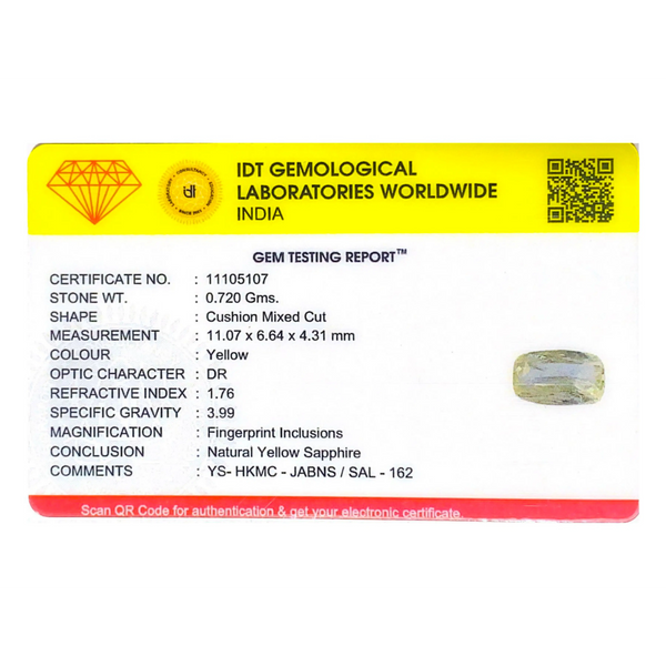 Yellow Sapphire - 3.6 Carat