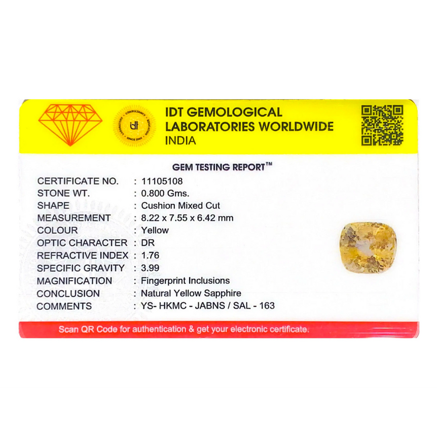 Yellow Sapphire - 4 Carat