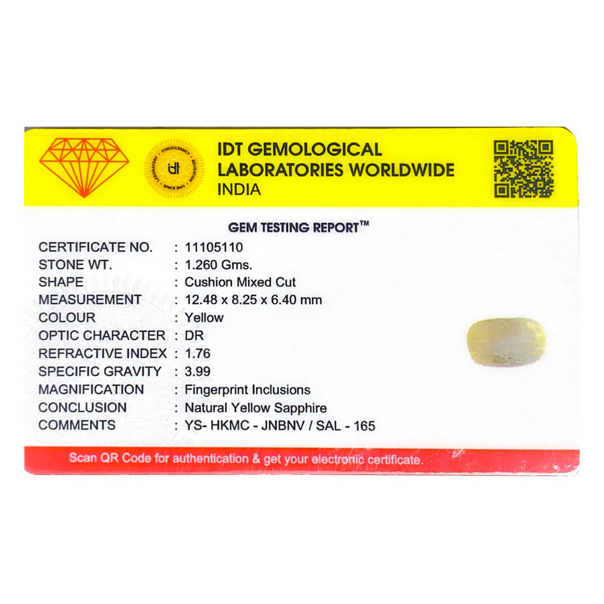 Yellow Sapphire - 6.3 Carat